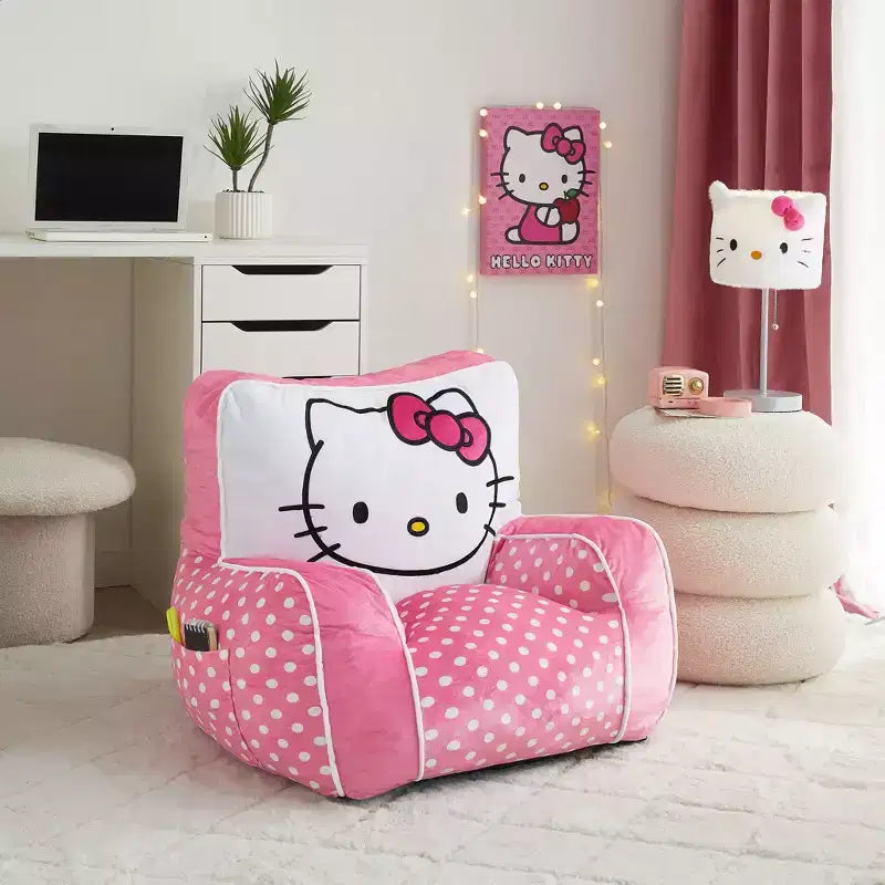 Sedia imbottita in gommapiuma compressa per bambini, rosa