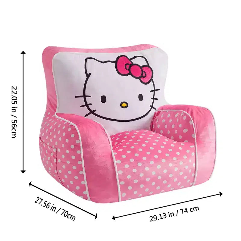 Sedia imbottita in gommapiuma compressa per bambini, rosa