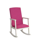 Sedia a Dondolo per Bambini Completamente Rivestita con Schienale Rosa -: Poltrona Accento per Bambini, Telaio in Legno, Mobili per Bambini