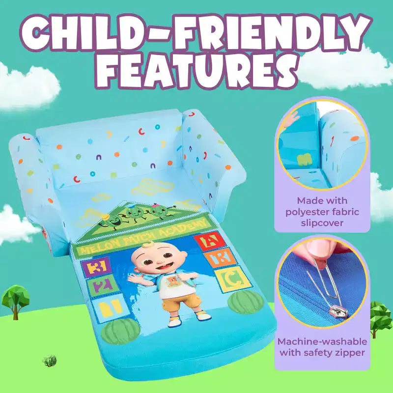 Divano Letto Comprimibile 2 in 1 in Schiuma per Bambini