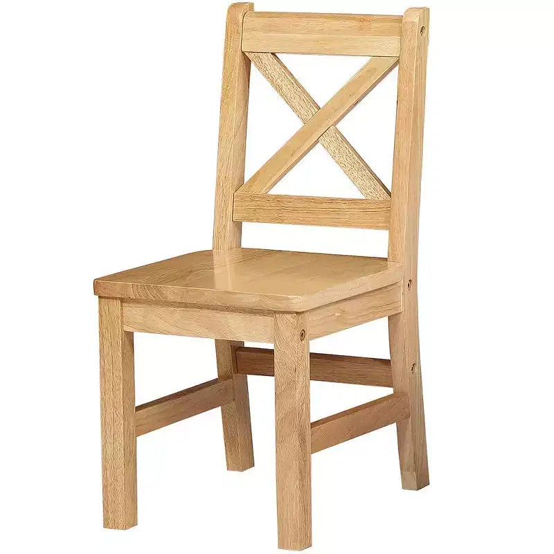 eHemco Sedie per Bambini con Schienale a X in Legno Massiccio, Set da 2