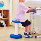 Sedia oscillante per bambini, sedia attiva con cuscino in spugna, sgabello oscillante che migliora la concentrazione, la postura e calma i bambini, età 7-14 anni, blu