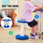 Sedia oscillante per bambini, sedia attiva con cuscino in spugna, sgabello oscillante che migliora la concentrazione, la postura e calma i bambini, età 7-14 anni, blu