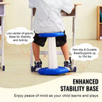 Sedia oscillante per bambini, sedia attiva con cuscino in spugna, sgabello oscillante che migliora la concentrazione, la postura e calma i bambini, età 7-14 anni, blu