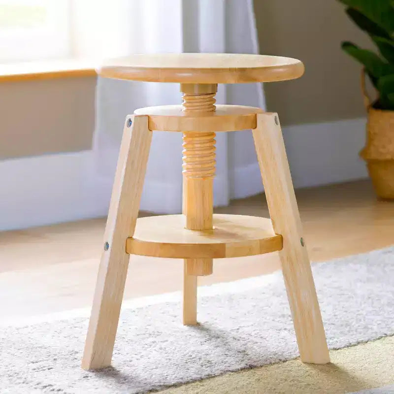 Sgabello in legno regolabile per disegnatori - Sedia da disegno per bambini, 40-45 cm | Sgabello girevole per bambini per studio d'arte, seduta per aula