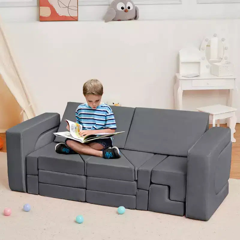 Divano da Gioco per Bambini, Set di Mobili Componibili per Bambini da 22 Pezzi, Mobili Creativi per Sala Giochi per Bambini