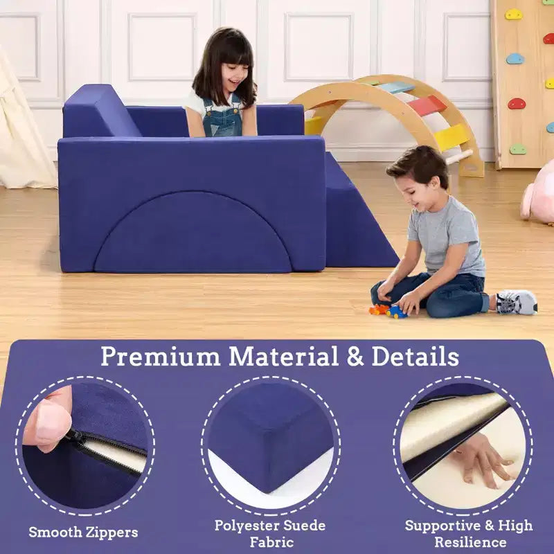 Divano per bambini, divano gioco per neonati - Set da gioco multifunzionale convertibile per sala giochi e cameretta
