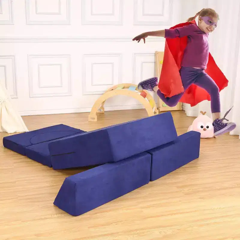 Divano per bambini, divano gioco per neonati - Set da gioco multifunzionale convertibile per sala giochi e cameretta