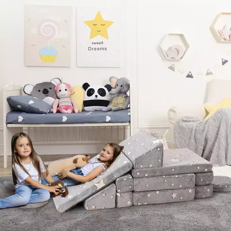 Divano per bambini, Divano da pavimento per neonati, Divano da gioco per bambini per mobili da sala giochi, Divano componibile per bambini, Cuscino convertibile in schiuma e da pavimento