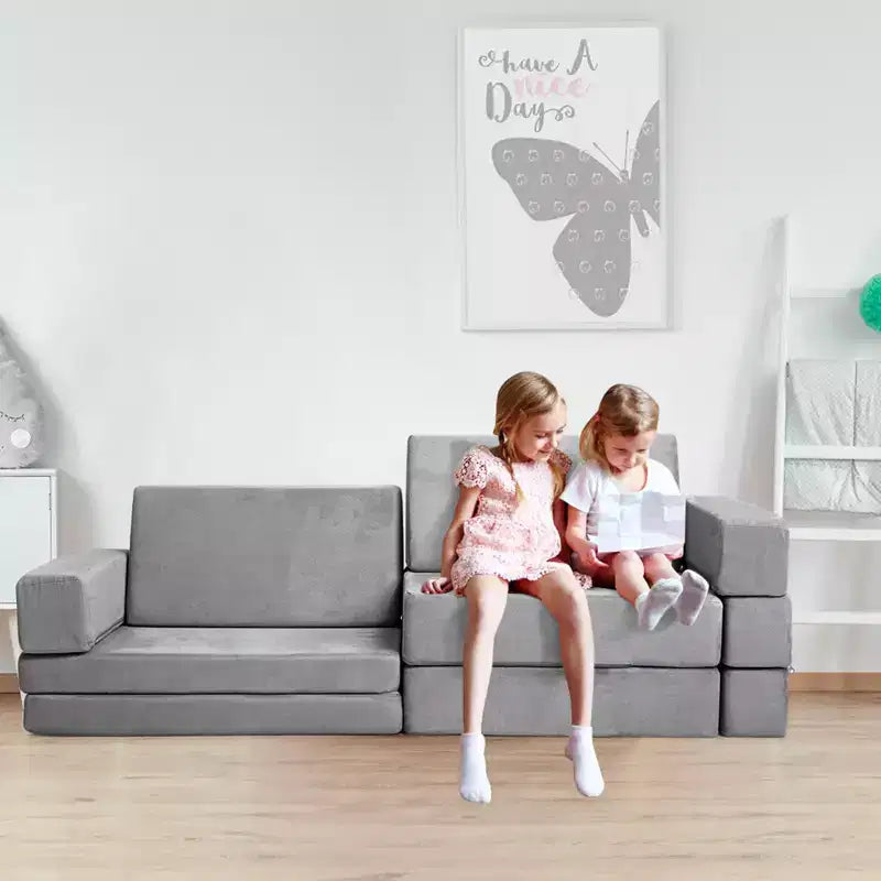 Divano per bambini, Divano da pavimento per neonati, Divano da gioco per bambini per mobili da sala giochi, Divano componibile per bambini, Cuscino convertibile in schiuma e da pavimento