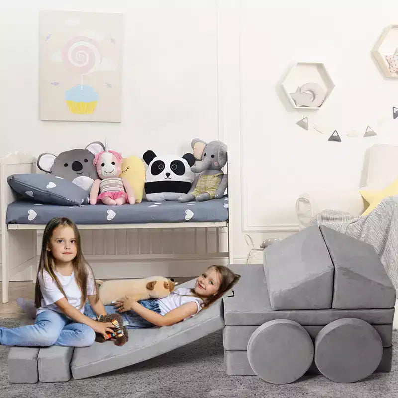 Divano per bambini, Divano da pavimento per neonati, Divano da gioco per bambini per mobili da sala giochi, Divano componibile per bambini, Cuscino convertibile in schiuma e da pavimento