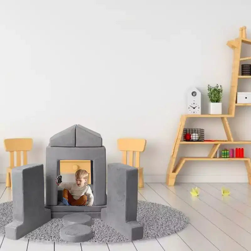 Divano per bambini, Divano da pavimento per neonati, Divano da gioco per bambini per mobili da sala giochi, Divano componibile per bambini, Cuscino convertibile in schiuma e da pavimento