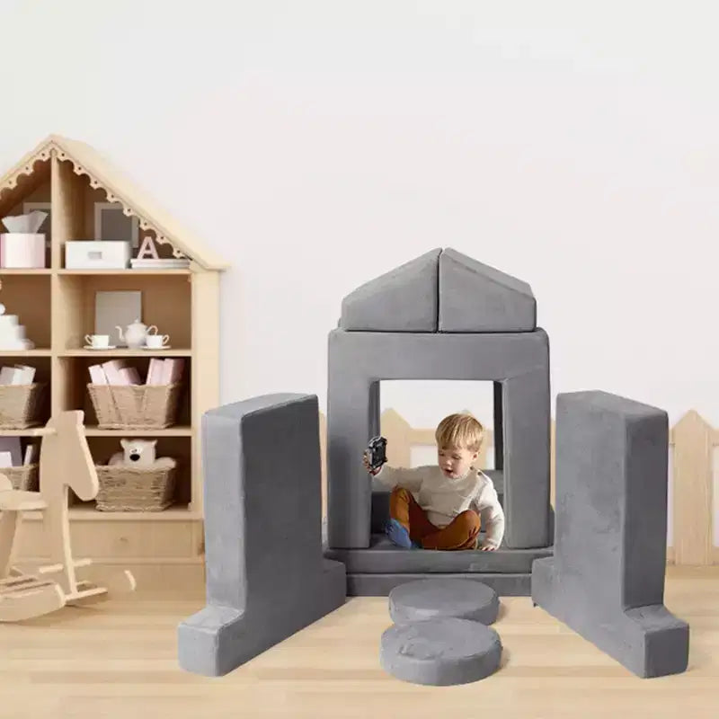 Divano per bambini, Divano da pavimento per neonati, Divano da gioco per bambini per mobili da sala giochi, Divano componibile per bambini, Cuscino convertibile in schiuma e da pavimento