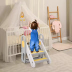 Sgabello Regolabile a 3 Gradini per Bambini, Sgabello Pieghevole per Bambini, con Maniglie, Cuscinetti Antiscivolo, per l'Addestramento al Vasino, per il Lavandino del Bagno