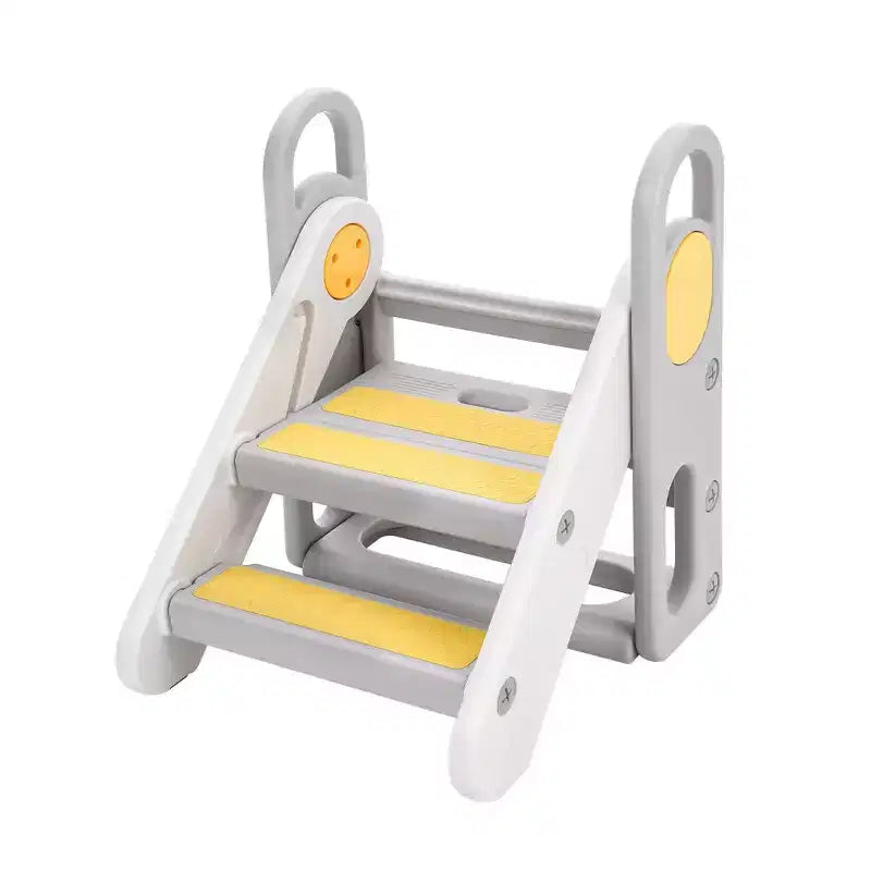Sgabello Regolabile a 3 Gradini per Bambini, Sgabello Pieghevole per Bambini, con Maniglie, Cuscinetti Antiscivolo, per l'Addestramento al Vasino, per il Lavandino del Bagno