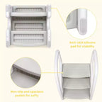 Sgabello per bambini con maniglie, Sgabello a 3 gradini regolabile per bambini con design antiscivolo, Sgabello in plastica per stare in piedi, per bagno, lavandino