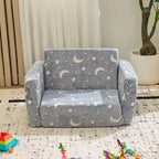 Divanetto Letto Singolo Pieghevole per Bambini in Spugna Intera con Funzione Luminosa - Pezzo Unico