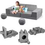 12-Piece Kids Modular Play Couch  Toddler Sectional Sofa for Playroom & Bedroom