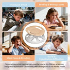 Sedia Girevole Sensoriale per Bambini, Sedia Rotante con Maniglia di Sicurezza e Base Antiscivolo, Sedia per l'Allenamento dell'Equilibrio per la Coordinazione e la Concentrazione
