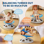 Sedia Girevole Sensoriale per Bambini, Sedia Rotante con Maniglia di Sicurezza e Base Antiscivolo, Sedia per l'Allenamento dell'Equilibrio per la Coordinazione e la Concentrazione