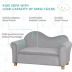 Divano ergonomico in schiuma per bambini con contenitore porta-giocattoli interno, divanetto per bambini in velluto con braccioli morbidi, mobili lounge per bambini