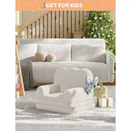 Poltrona convertibile 2 in 1 per bambini, in morbido pile Teddy, si apre per diventare una chaise longue o un letto, perfetta per la sala giochi, la cameretta o come regalo di compleanno