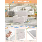 Poltrona convertibile 2 in 1 per bambini, in morbido pile Teddy, si apre per diventare una chaise longue o un letto, perfetta per la sala giochi, la cameretta o come regalo di compleanno