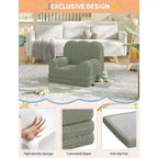 Poltrona convertibile 2 in 1 per bambini, in morbido pile Teddy, si apre per diventare una chaise longue o un letto, perfetta per la sala giochi, la cameretta o come regalo di compleanno