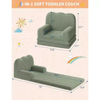 Poltrona convertibile 2 in 1 per bambini, in morbido pile Teddy, si apre per diventare una chaise longue o un letto, perfetta per la sala giochi, la cameretta o come regalo di compleanno