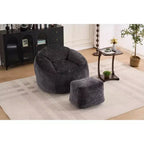 Okak Chenille Bean Bag Chair,Lazy Floor Chair Sofa Chair with Foam Filling,Cozy Lounge Chair for Adults/Kids for Living Room