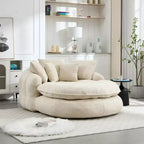 Okak Bean Bag Couch with 5 Pillows, Large Bean Bag Sofas for Adults/Kids, Giant Floor Chair with Wrap Around Back for Living Room