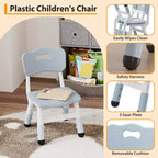 Sedia per bambini (confezione da 2), sedia per bambini in plastica regolabile in altezza a 3 livelli (età 2-6 anni) - Ideale per uso domestico, in classe e all'asilo