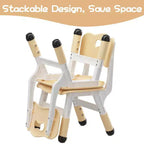 Sedia per bambini (confezione da 2), sedia per bambini in plastica regolabile in altezza a 3 livelli (età 2-6 anni) - Ideale per uso domestico, in classe e all'asilo