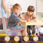 Sedia per bambini (confezione da 2), sedia per bambini in plastica regolabile in altezza a 3 livelli (età 2-6 anni) - Ideale per uso domestico, in classe e all'asilo