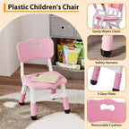 Sedia per bambini (confezione da 2), sedia per bambini in plastica regolabile in altezza a 3 livelli (età 2-6 anni) - Ideale per uso domestico, in classe e all'asilo