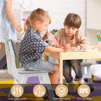 Sedia per bambini (confezione da 2), sedia per bambini in plastica regolabile in altezza a 3 livelli (età 2-6 anni) - Ideale per uso domestico, in classe e all'asilo