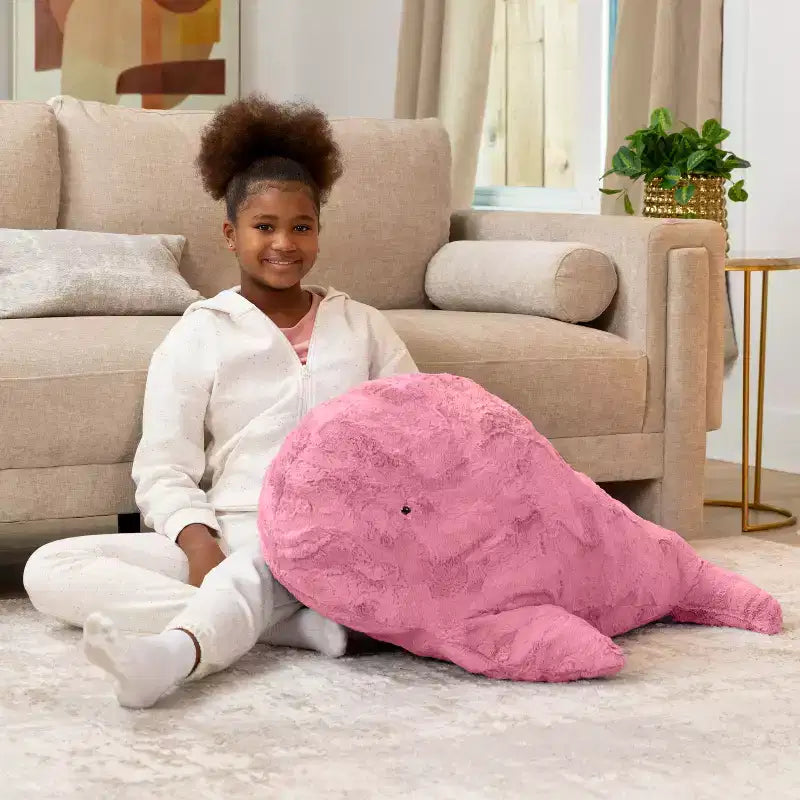 Raven-Symon Marina, l'amico marino balena, grande sacco a pelo e pouf per bambini