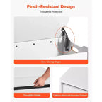 Panca portaoggetti per bambini, cassapanca giocattoli in legno con schienale, mobile contenitore grande con cerniera di sicurezza, panca contenitore per bambini per sala giochi, bianca