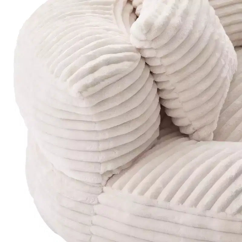 Divano sacco per adulti e bambini, poltrona sacco oversize in velluto a coste con 3 cuscini e braccioli per soggiorno, camera da letto - ModernLuxe