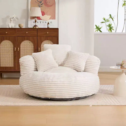 Divano sacco per adulti e bambini, poltrona sacco oversize in velluto a coste con 3 cuscini e braccioli per soggiorno, camera da letto - ModernLuxe