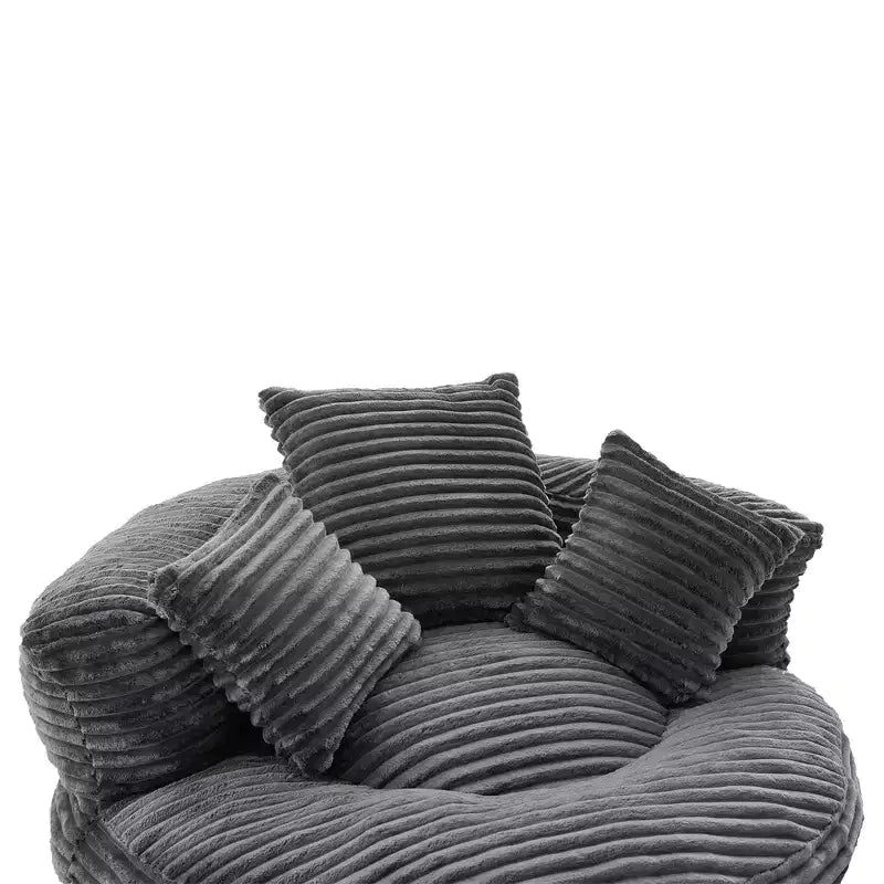 Divano sacco per adulti e bambini, poltrona sacco oversize in velluto a coste con 3 cuscini e braccioli per soggiorno, camera da letto - ModernLuxe