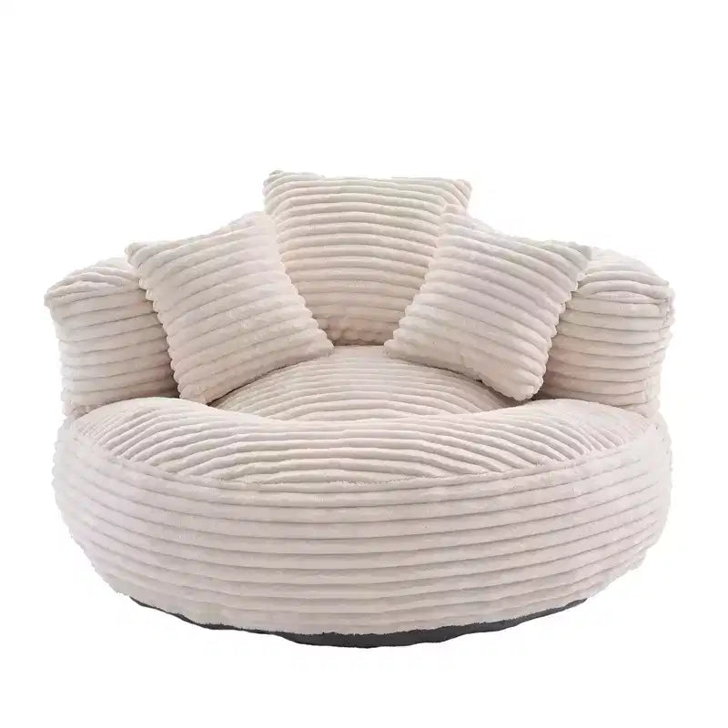 Divano sacco per adulti e bambini, poltrona sacco oversize in velluto a coste con 3 cuscini e braccioli per soggiorno, camera da letto - ModernLuxe