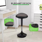 Sedia da ufficio Wobble Standing Desk in vinile nero -
