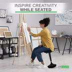 Sedia da ufficio Wobble Standing Desk in vinile nero -