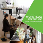Sedia da ufficio Wobble Standing Desk in vinile nero -