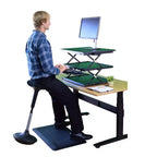 Sedia da ufficio Wobble Standing Desk in vinile nero -