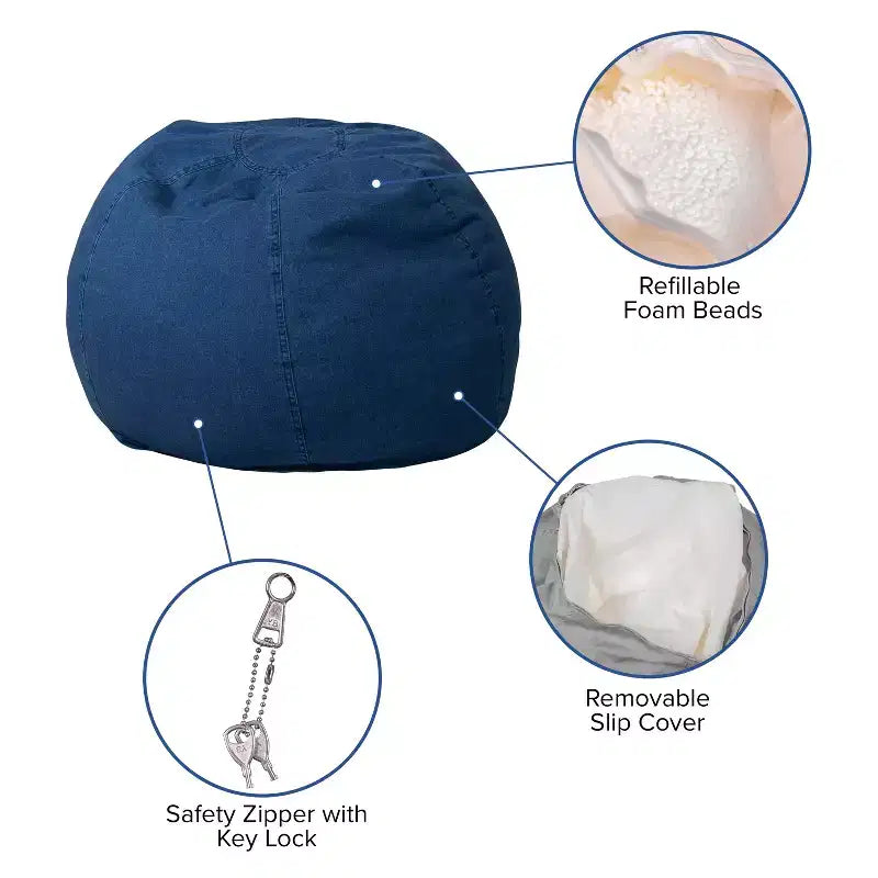 Pouf sacco piccolo per bambini e ragazzi
