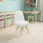 Emma and Oliver Kids Shaggy Dog Accent Chair - Desk Chair - Playroom Chair