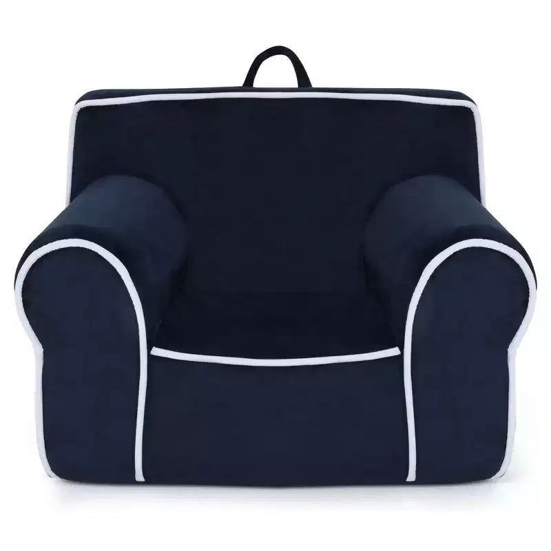 Divano per Bambini Poltrona Imbottita in Schiuma per Bambini con Tessuto in Velluto Regalo Perfetto Rosa/Blu