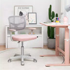 Sedia da scrivania per bambini regolabile in altezza Sedia da studio per bambini con rotelle con freno automatico Blu/Rosa